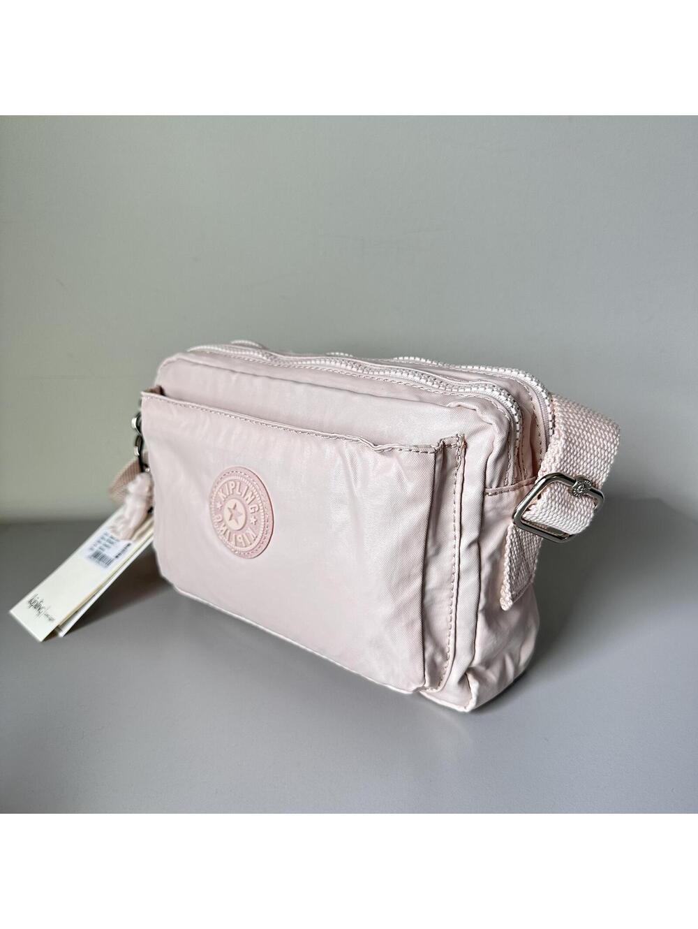 Kipling Abanu Medium Crossbody Bag Pearl Pink NWT - Picture 2 of 7